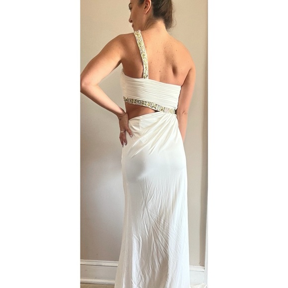 Jovani White Dress with Sequin - Picture 4 of 7